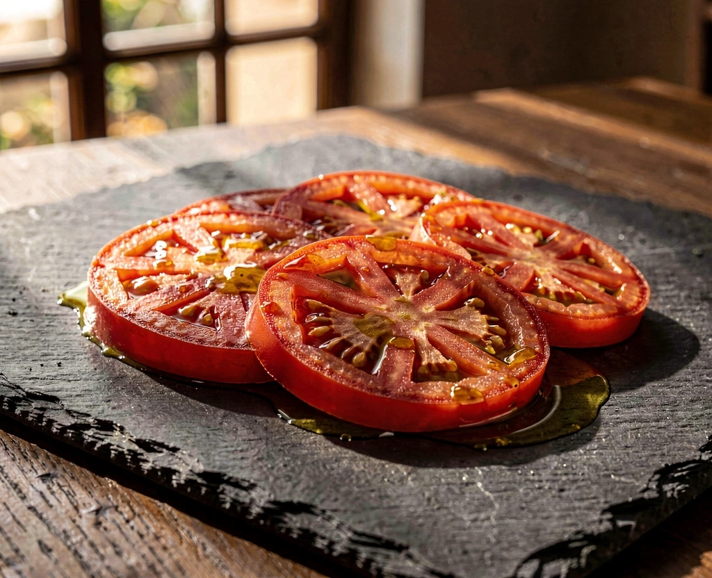 Sinergia culinaria de tomate y aceite